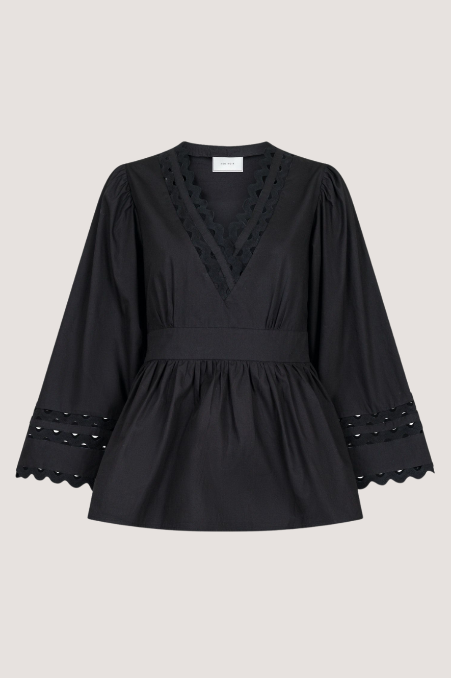 NEO NOIR - DEPSI TAPE BLOUSE - BLACK