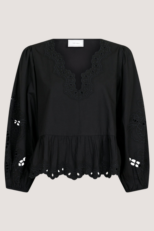 NEO NOIR - MAJA C POPLIN BLOUSE - BLACK