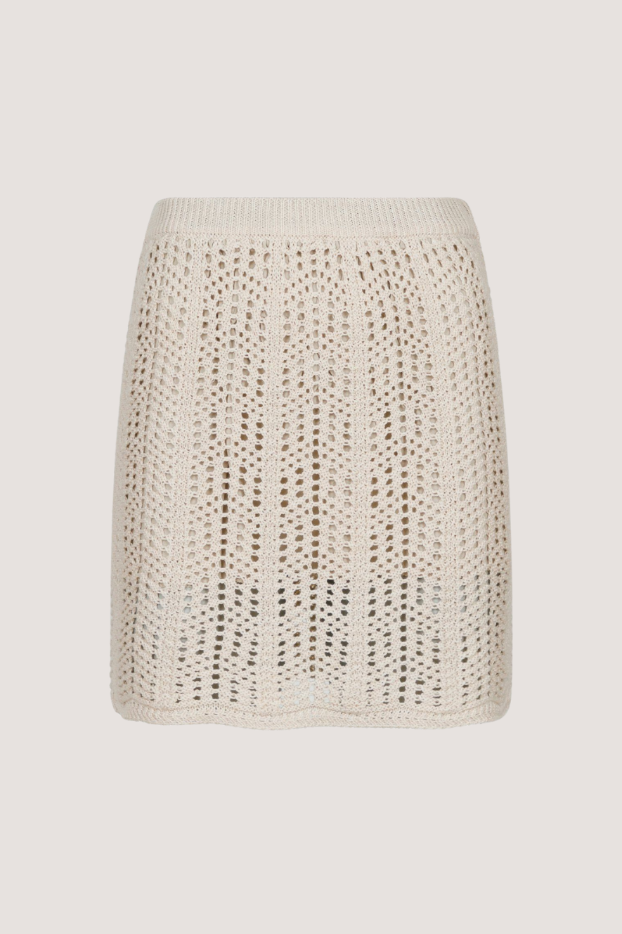 NEO NOIR - CLARKE CROCHET KNIT SKIRT - SAND