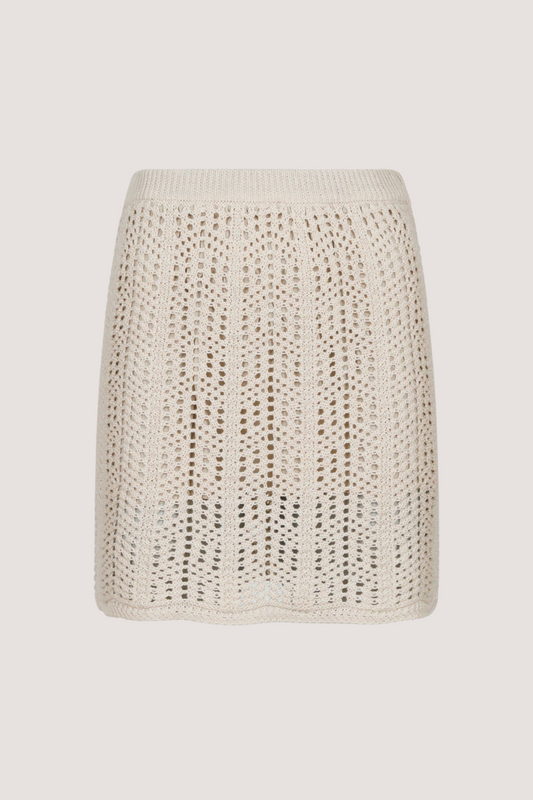 NEO NOIR - CLARKE CROCHET KNIT SKIRT - SAND