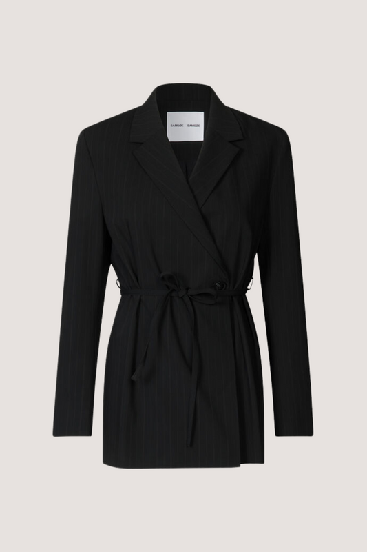 SAMSØE SAMSØE - SALOT BLAZER - BLACK PINSTRIPE