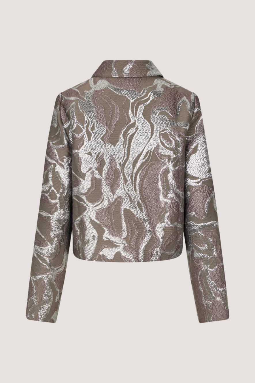 STINE GOYA - BOXY STRAIGHT JACKET - ABSTRACT FOLIAGE