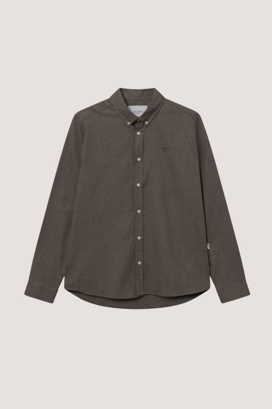 LES DEUX - DESERT REG SHIRT - MOUNTAIN GREY MELANGE
