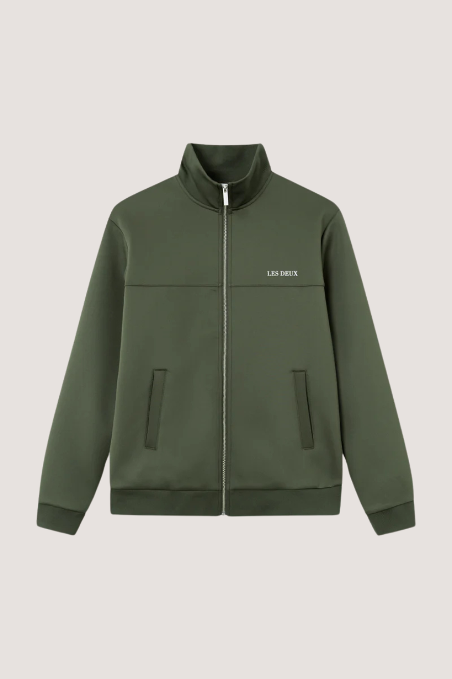 LES DEUX - BALLIER TRACK JACKET - OLIVE NIGHT