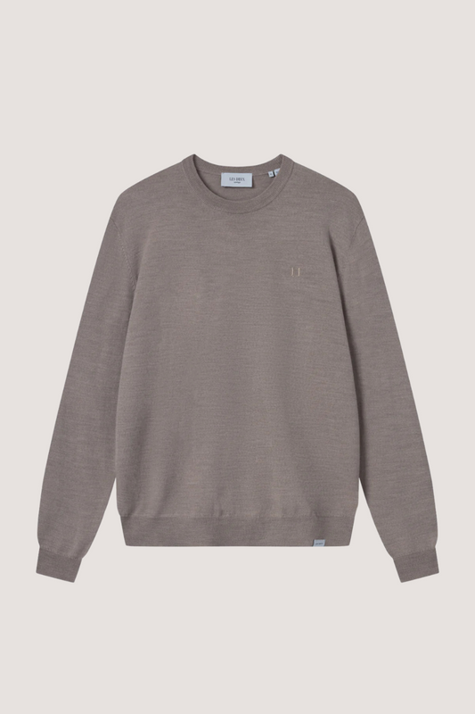 LES DEUX - GREYSON MERINO KNIT - DARK SAND MELANGE