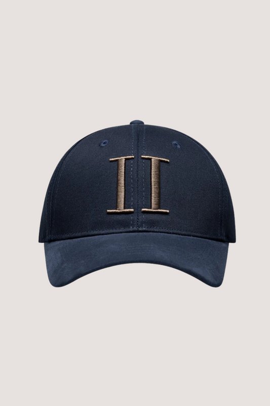 LES DEUX - BASEBALL CAP SUEDE II - DARK NAVY/MOUNTAIN GREY