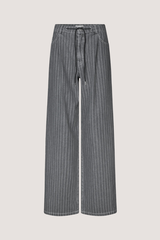 BAUM UND PFERDGARTEN - NANNY PANTS - GREY PINSTRIPE DENIM