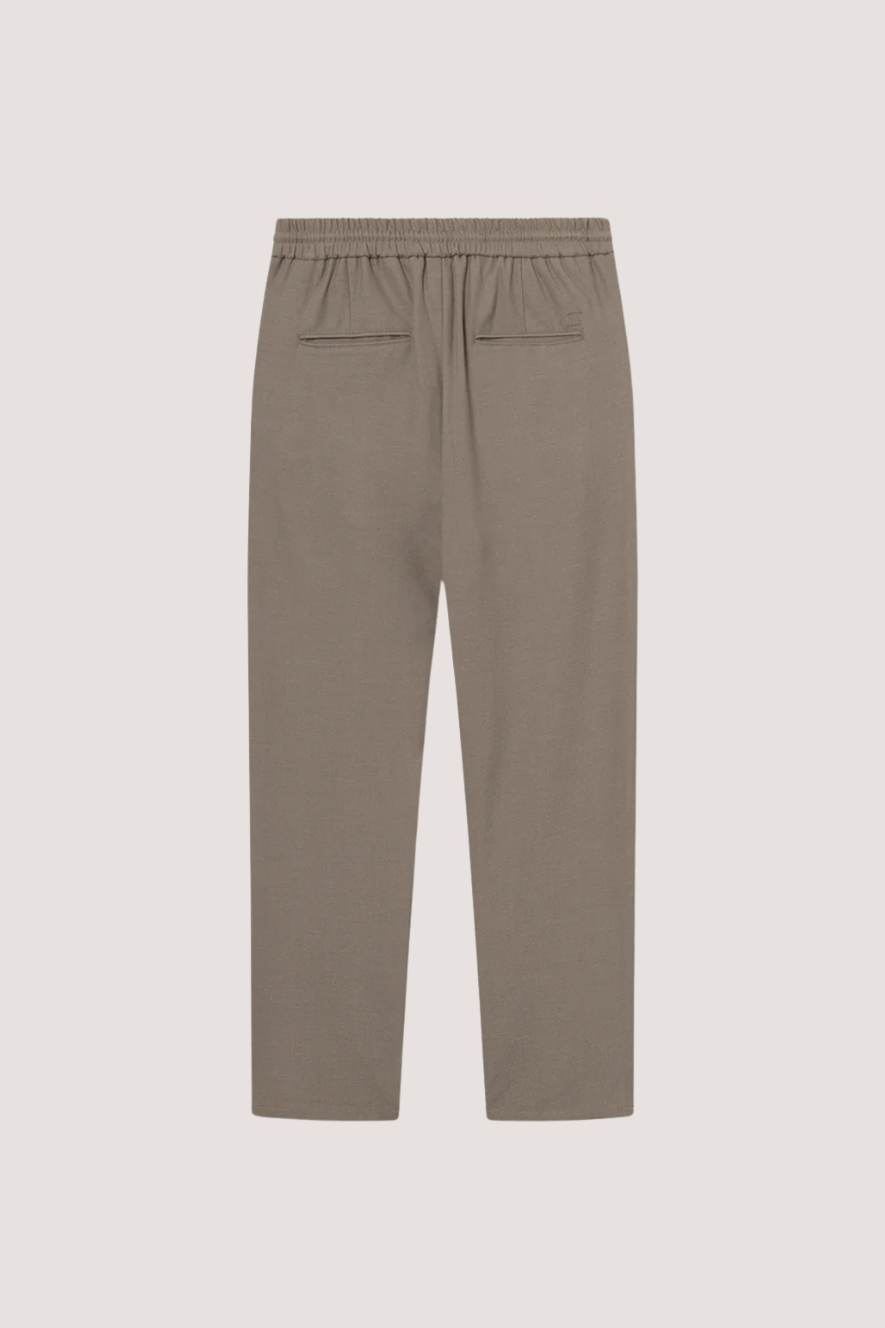 LES DEUX - COMO TAPERED DRAWSTRING PANTS - WALNUT MELANGE