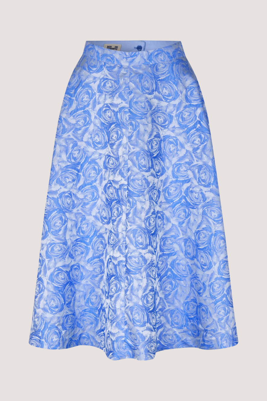 BAUM UND PFERDGARTEN - SAYA SKIRT - BLUE ROSE JACQUARD