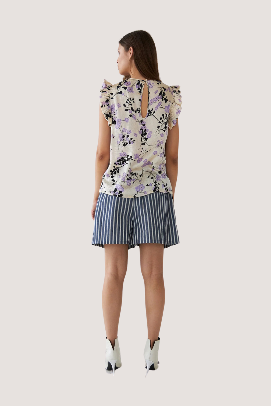 STELLA NOVA - BOLETTE SILK TOP - FLOWER POWER PURPLE