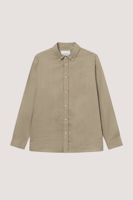 LES DEUX - KRISTIAN B.D SHIRT - DARK SAND