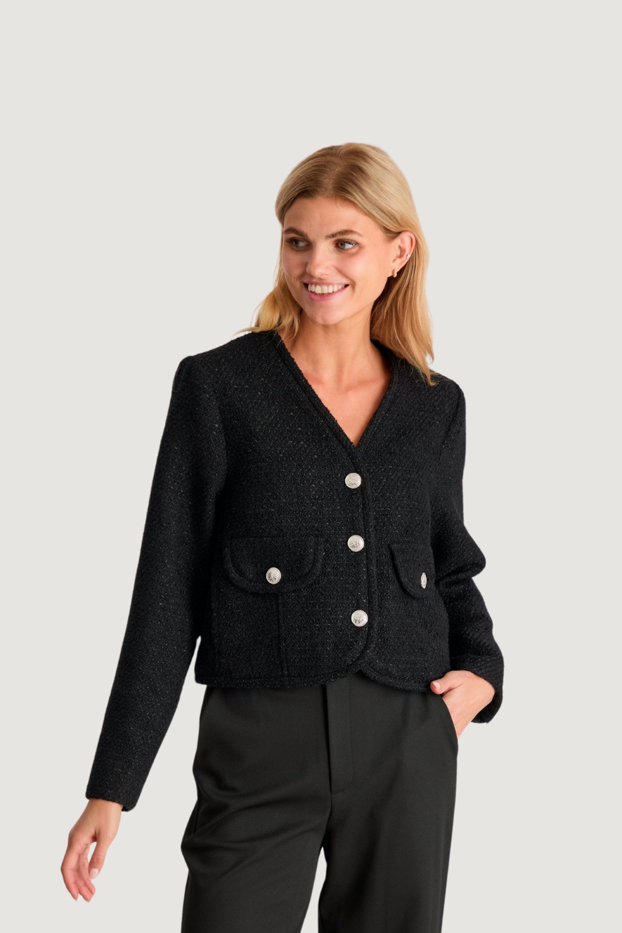 NEO NOIR - MANUA BOUCLE JACKET - BLACK