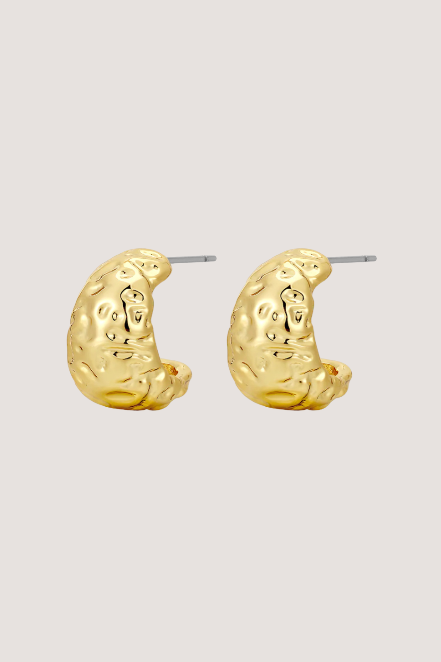 LUV AJ - MINI MOLTEN HOOPS - GOLD