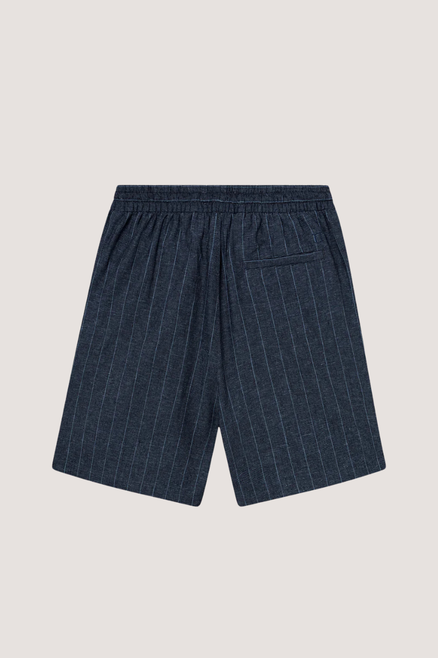LES DEUX - OTTO LINEN SHORTS - DARK NAVY
