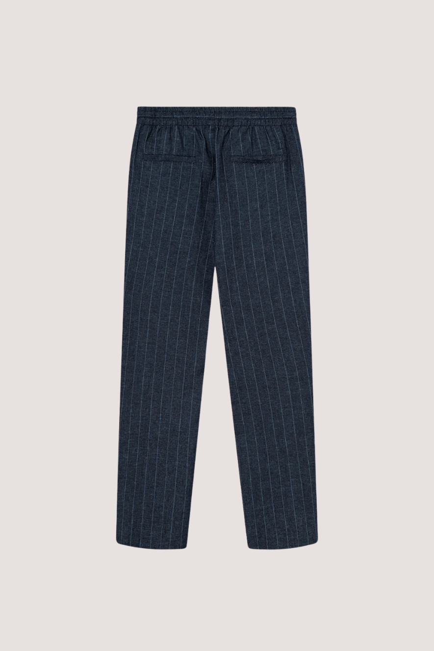 LES DEUX - PATRICK LINEN PANTS - DARK NAVY/IVORY