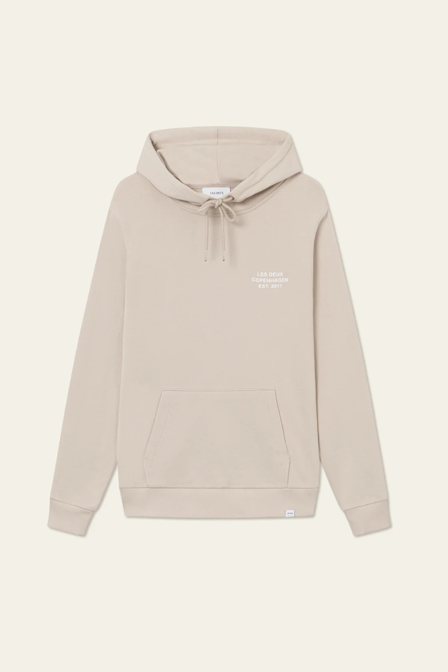LES DEUX - COPENHAGEN 2011 HOODIE - LIGHT DESERT SAND/WHITE