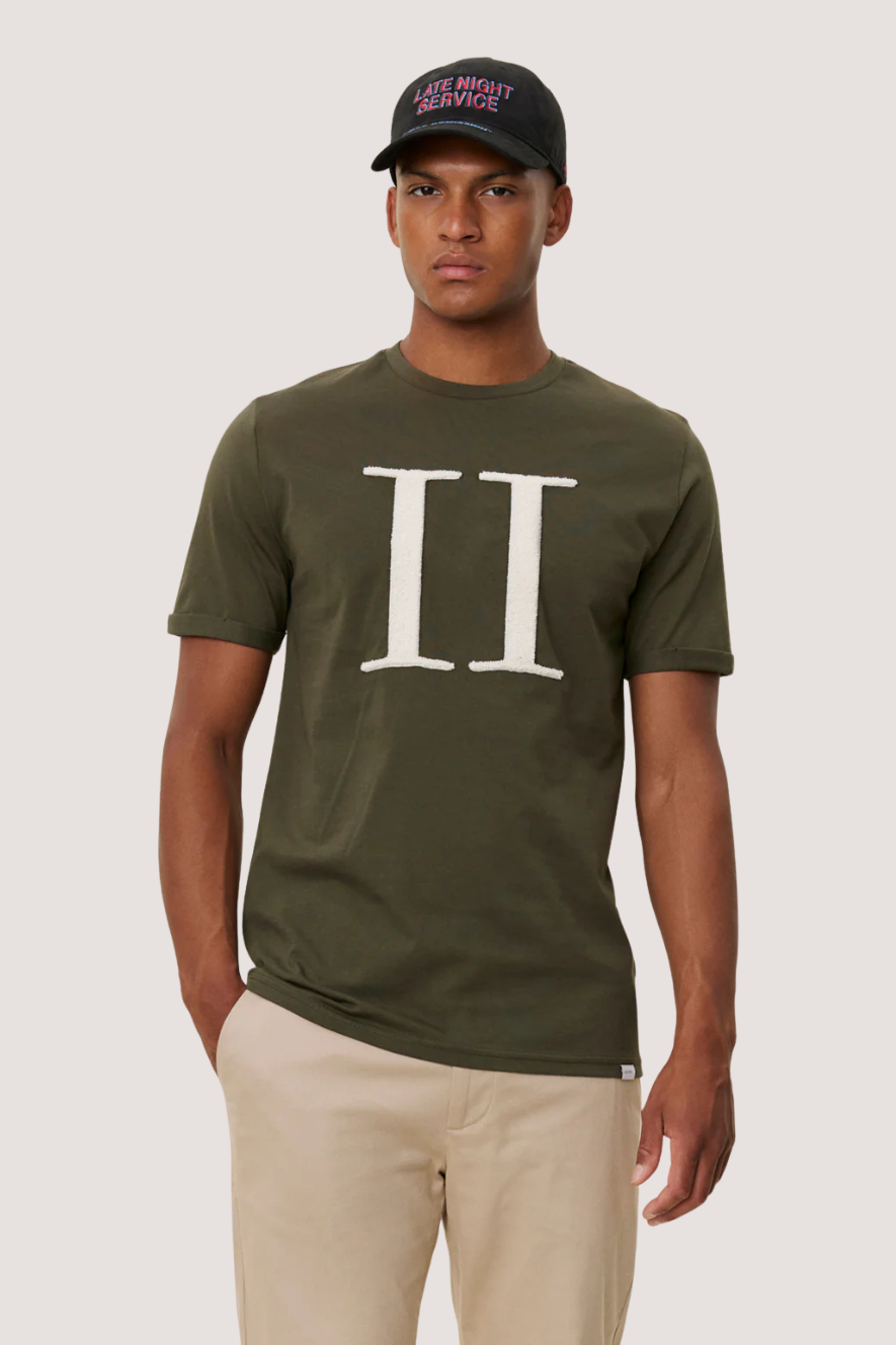 LES DEUX - ENCORE BOUCLÉ T-SHIRT - FOREST GREEN