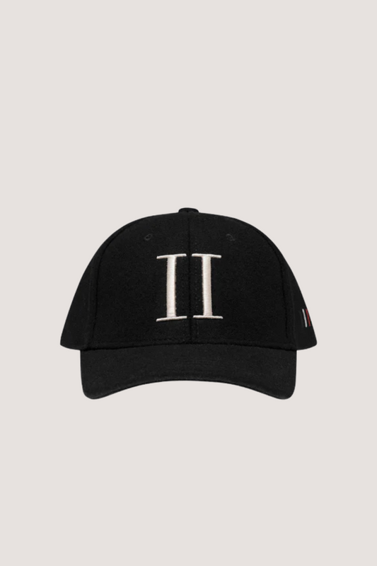 LES DEUX - ENCORE WOOL BASEBALL CAP - BLACK/IVORY