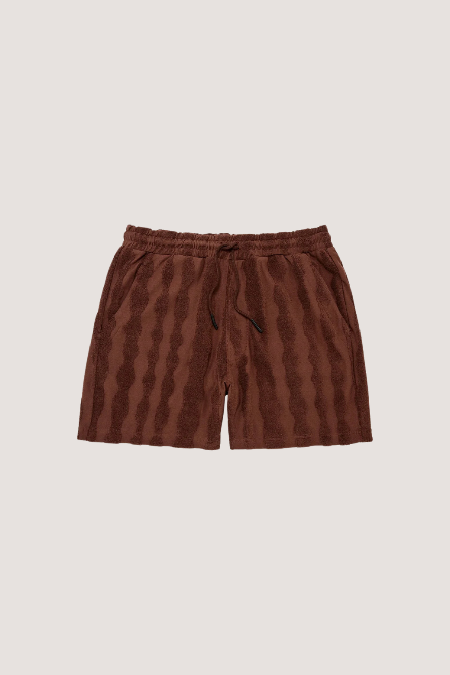 OAS COMPANY - TOTEM TERRY SHORTS - WINE RED