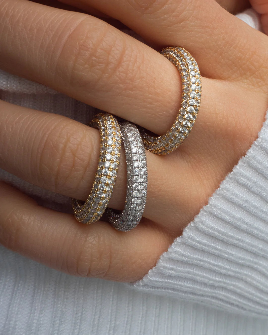 LUV AJ - PAVE AMALFI RING - GOLD
