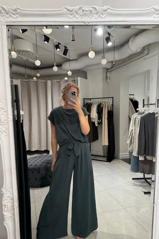 NEO NOIR - LANA PANTS - DARK GREEN