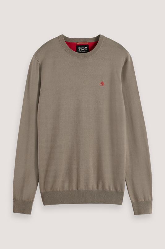 SCOTCH & SODA - ESSENTIAL VISCOSE SWEATER - MOCHA