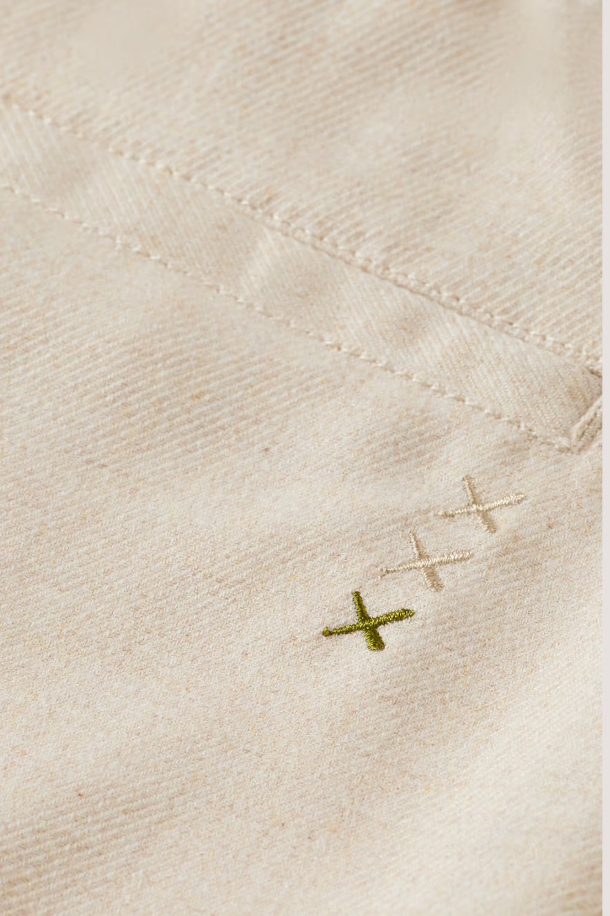 SCOTCH & SODA - MORTON TWILL JOGGER - PARCHMENT MELANGE