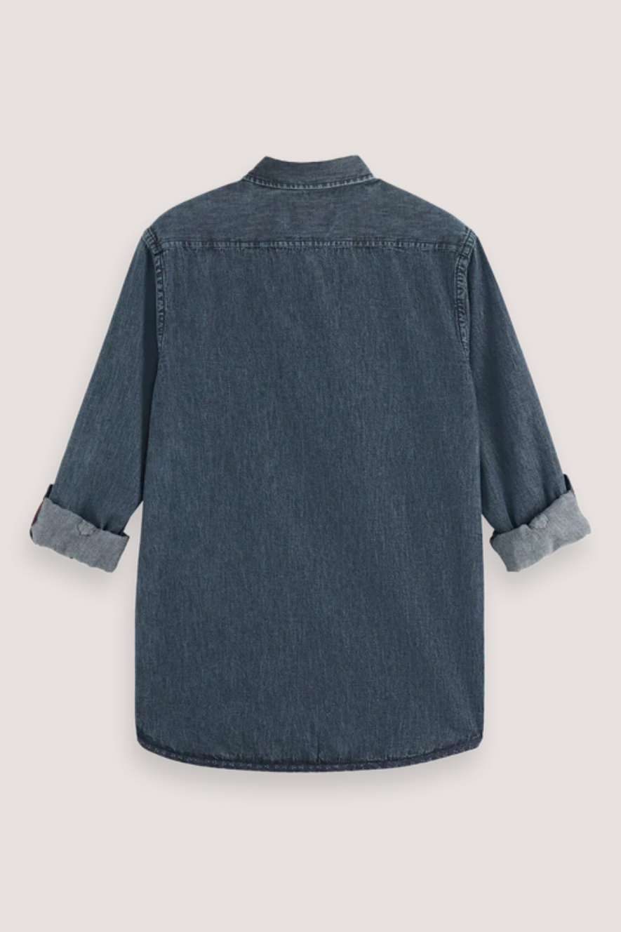 SCOTCH & SODA - WASHED BLACK DENIM SHIRT - WASHED BLACK