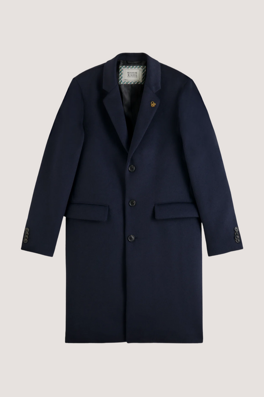SCOTCH & SODA - WOOL CLASSIC OVERCOAT - NIGHT