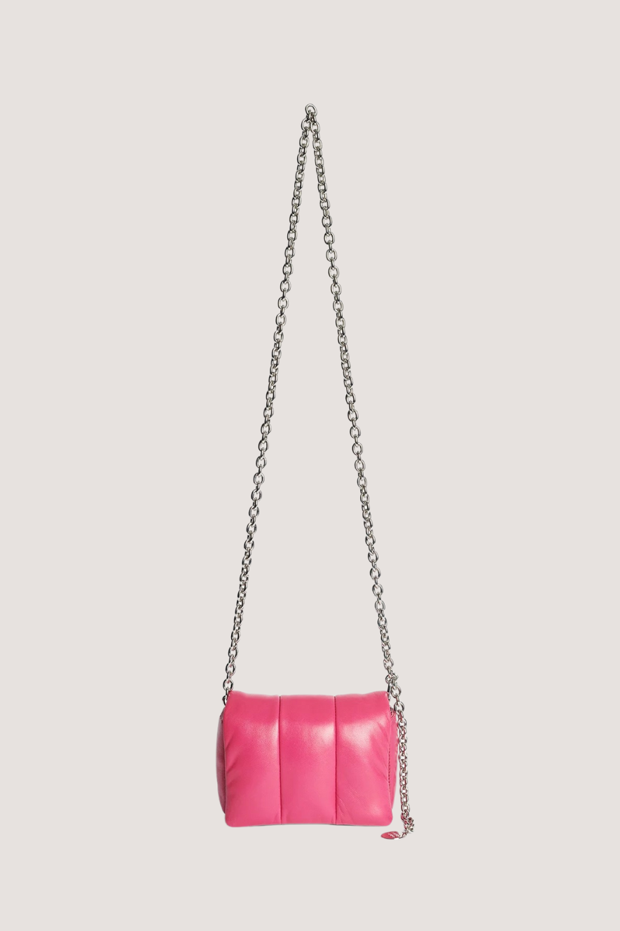 STAND STUDIO - ERY PANEL BAG - NEON PINK/SILVER