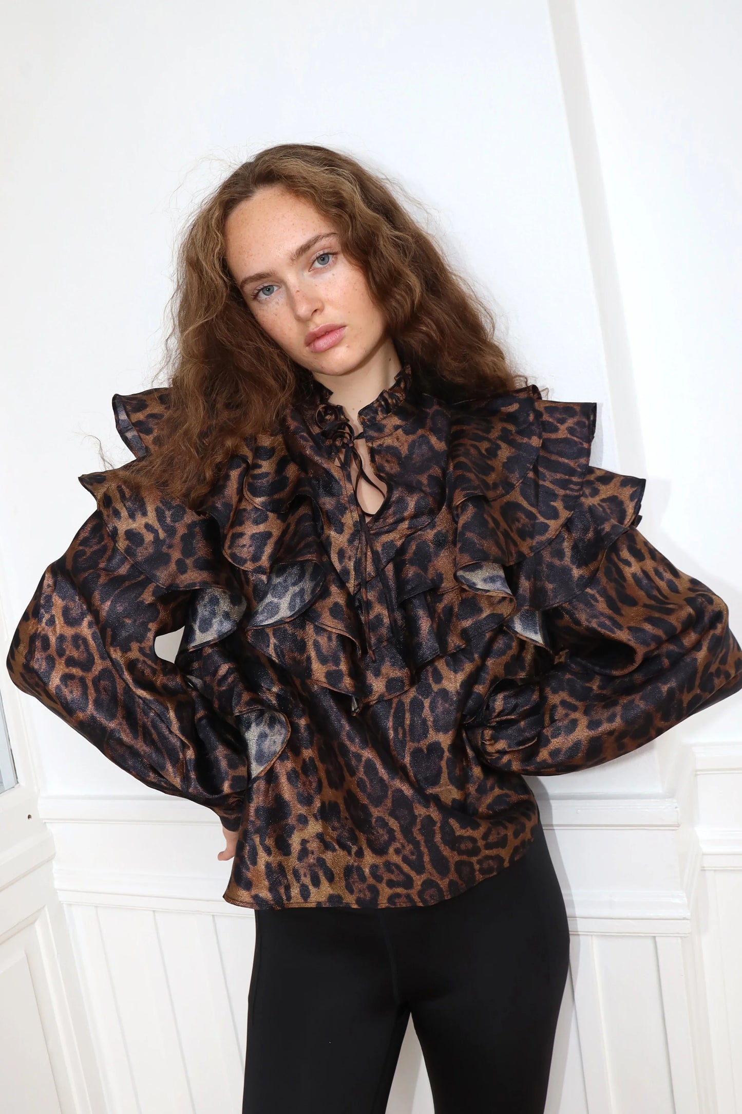CRÁS - SYLVIA BLOUSE - HAZY LEOPARD