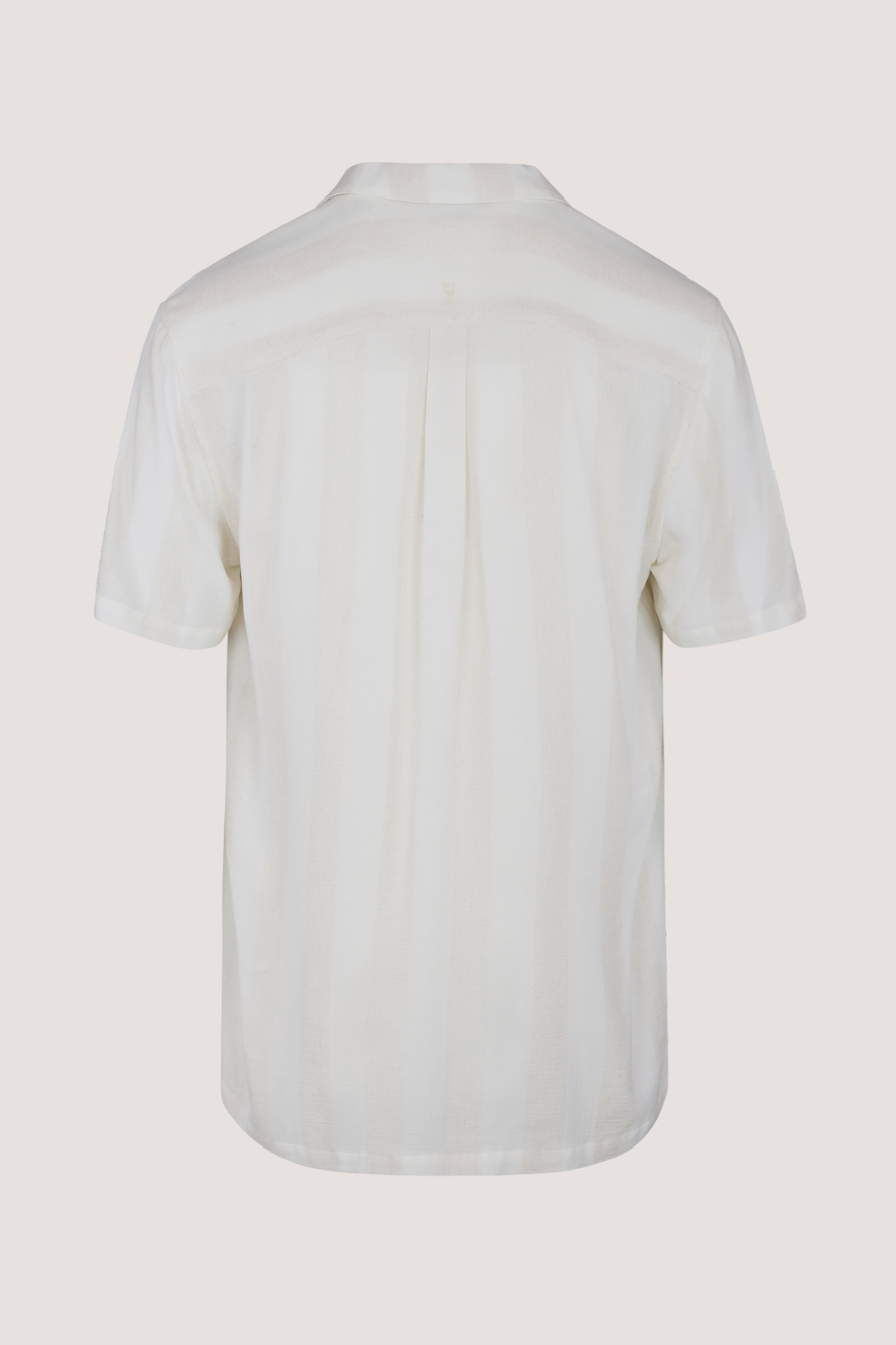 URBAN PIONEERS - ALONSO SS SHIRT - SAND/CREAM