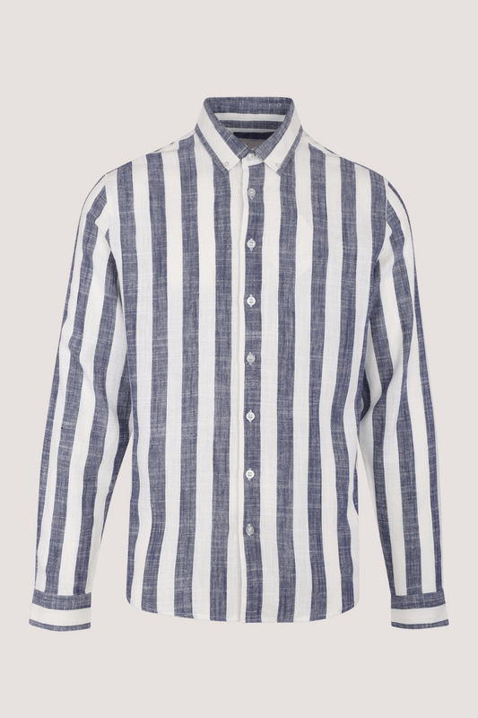 URBAN PIONEERS - FOLKE LS SHIRT - NAVY