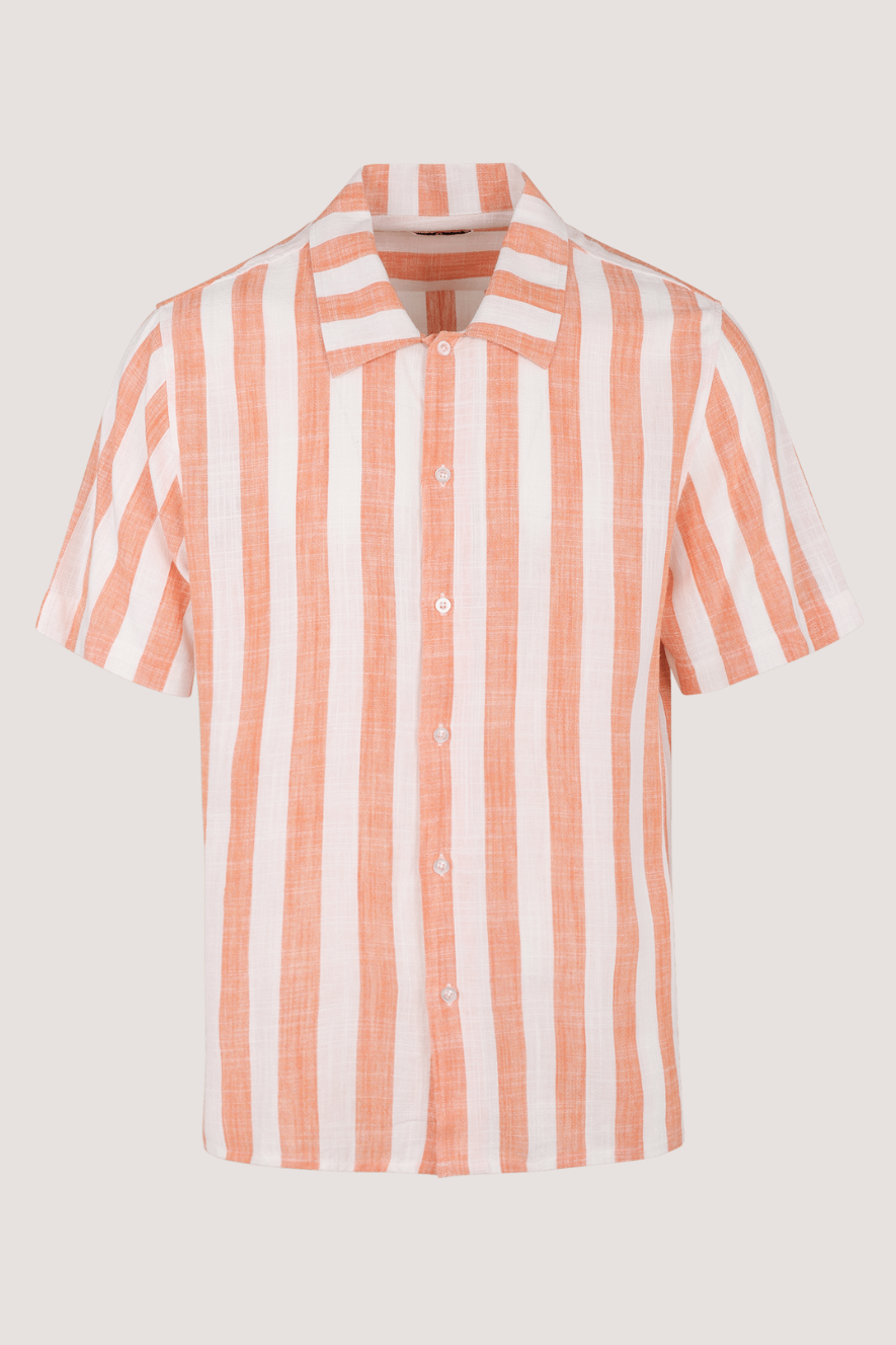 URBAN PIONEERS - FOLKE SS SHIRT - CORAL