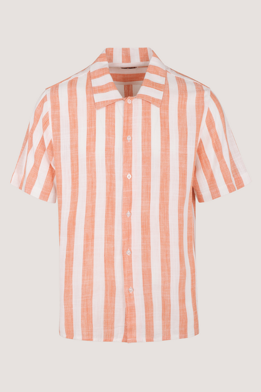 URBAN PIONEERS - FOLKE SS SHIRT - CORAL