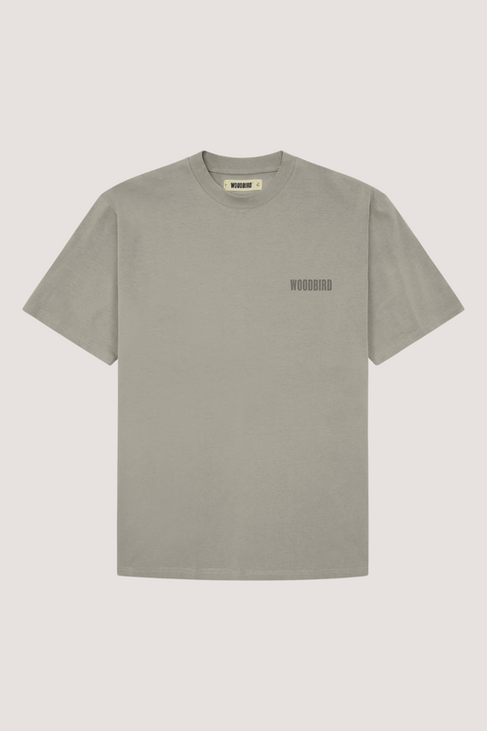 WOODBIRD - WBBAINE BASE TEE - LIGHT GREY