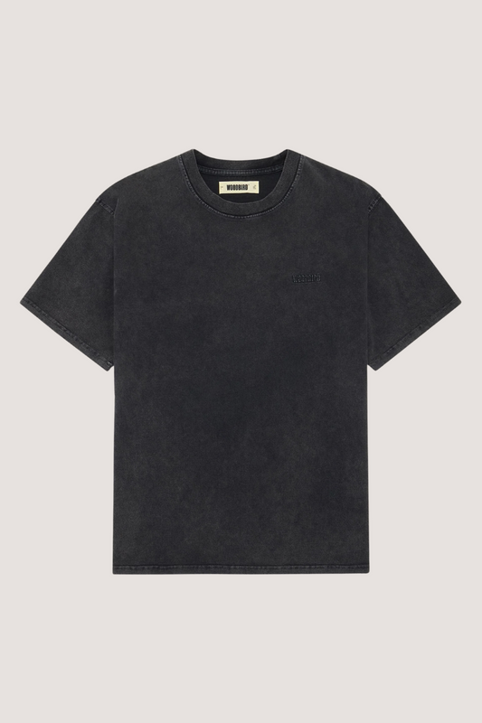 WOODBIRD - WBBAINE WASHED TEE - BLACK