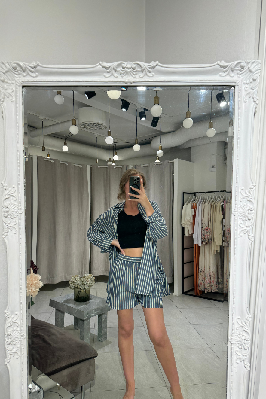 STELLA NOVA - WILLA SHORTS - BLUE STRIPE