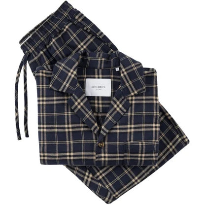 LES DEUX - LUDWIG FLANNEL PYJAMAS - DARK NAVY