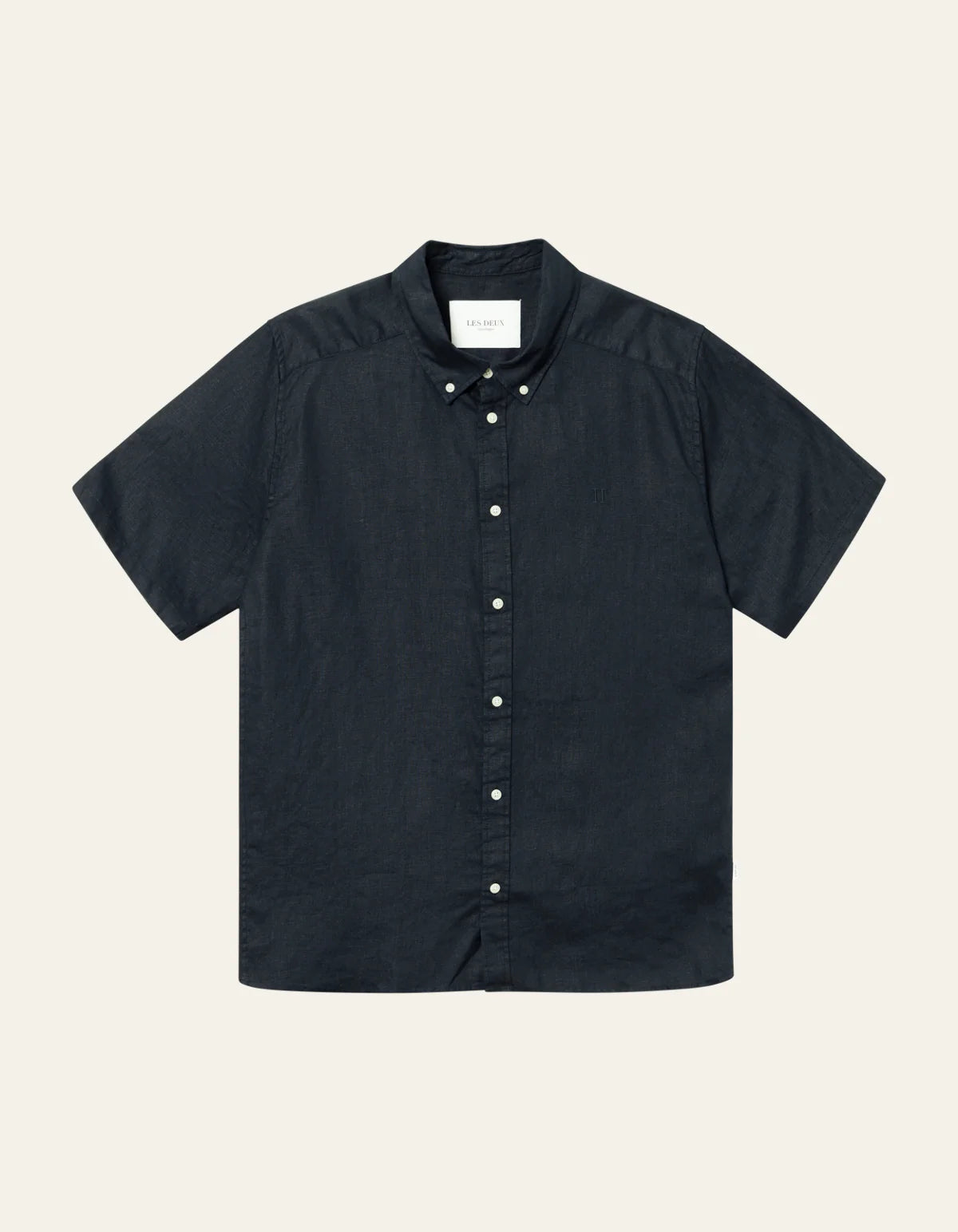 LES DEUX - KRIS LINEN SS SHIRT - DARK NAVY