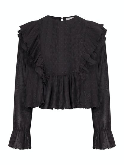 NEO NOIR - MIMMA PLISSE BLOUSE - BLACK