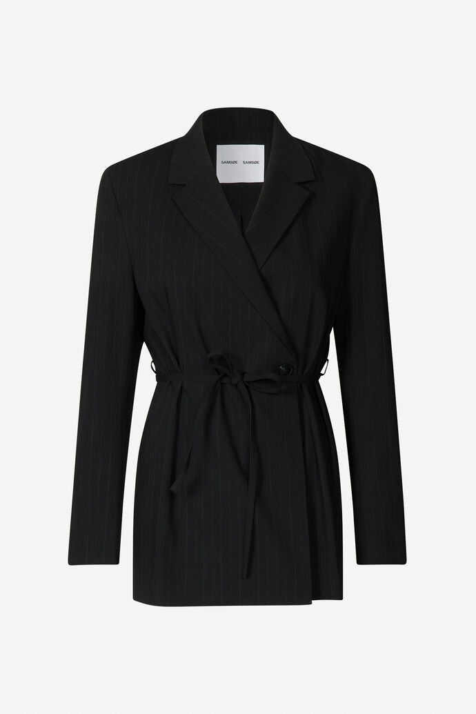 SAMSØE SAMSØE - SALOT BLAZER - BLACK PINSTRIPE