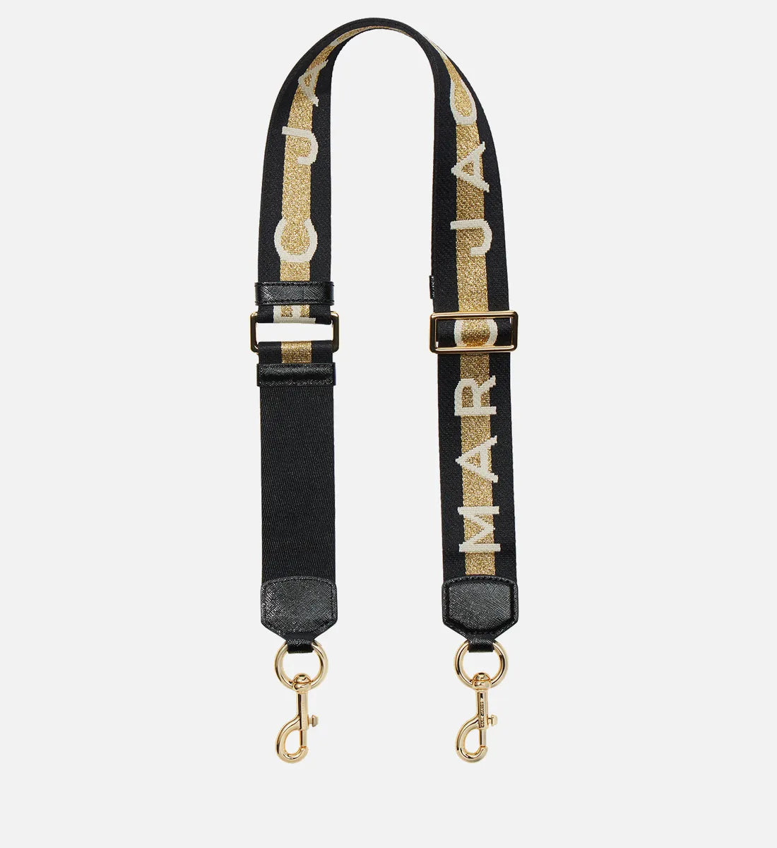 MARC JACOBS - THE LOGO WEBBING STRAP - GOLD MULTI/GOLD