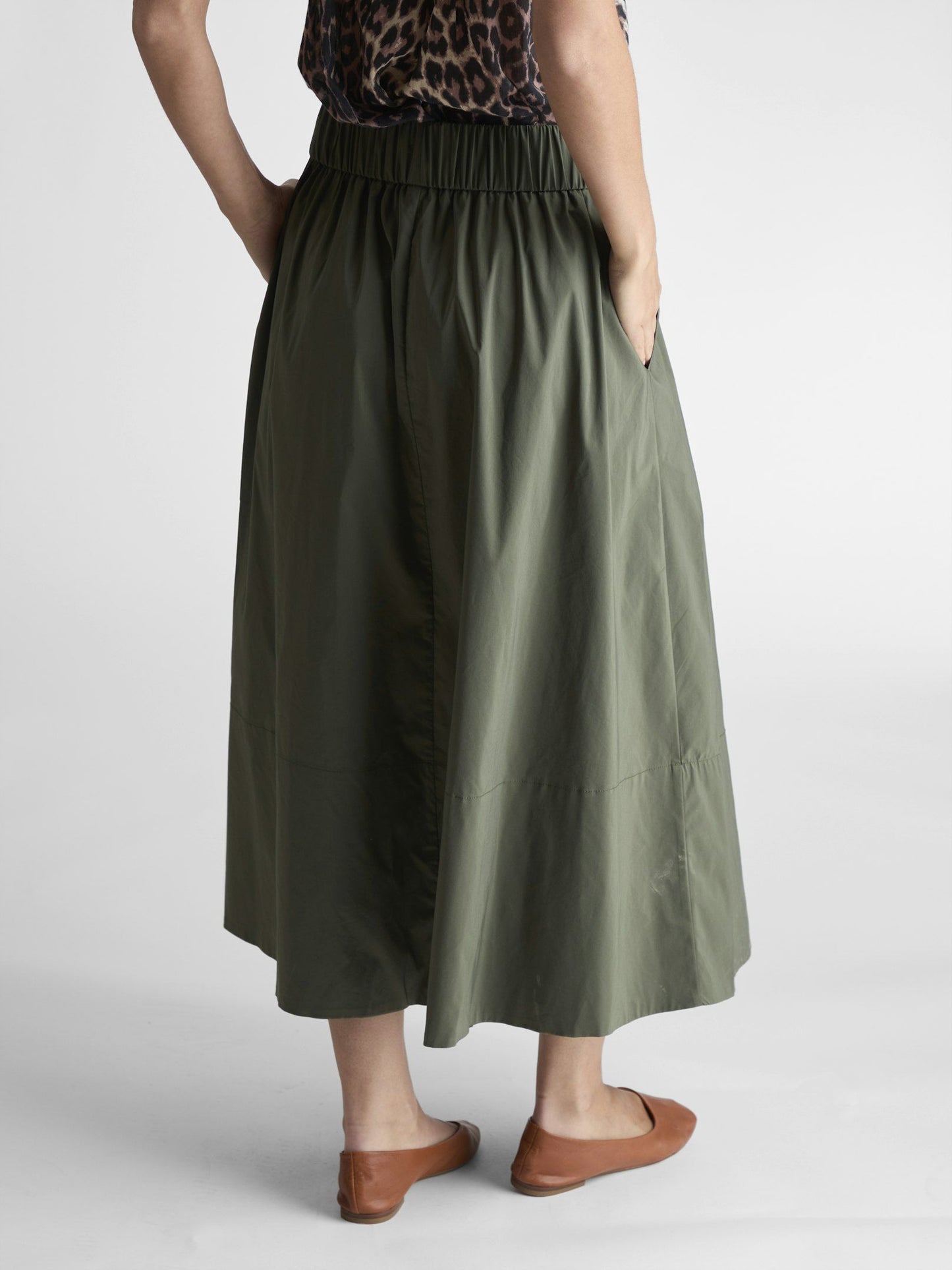 NEO NOIR - YARA POPLIN SKIRT - ARMY