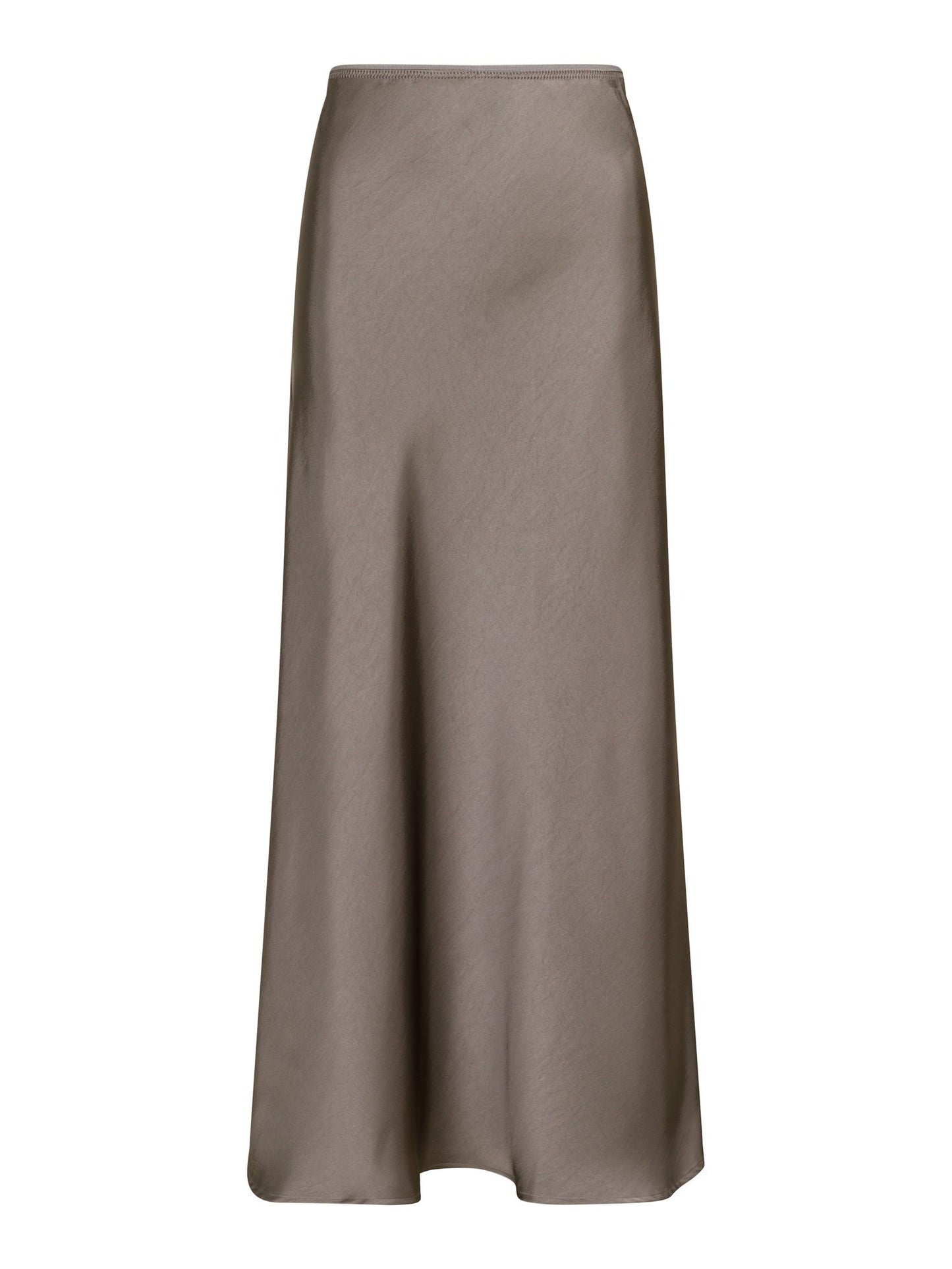 NEO NOIR - VICKY HEAVY SATEEN SKIRT - WARM GREY