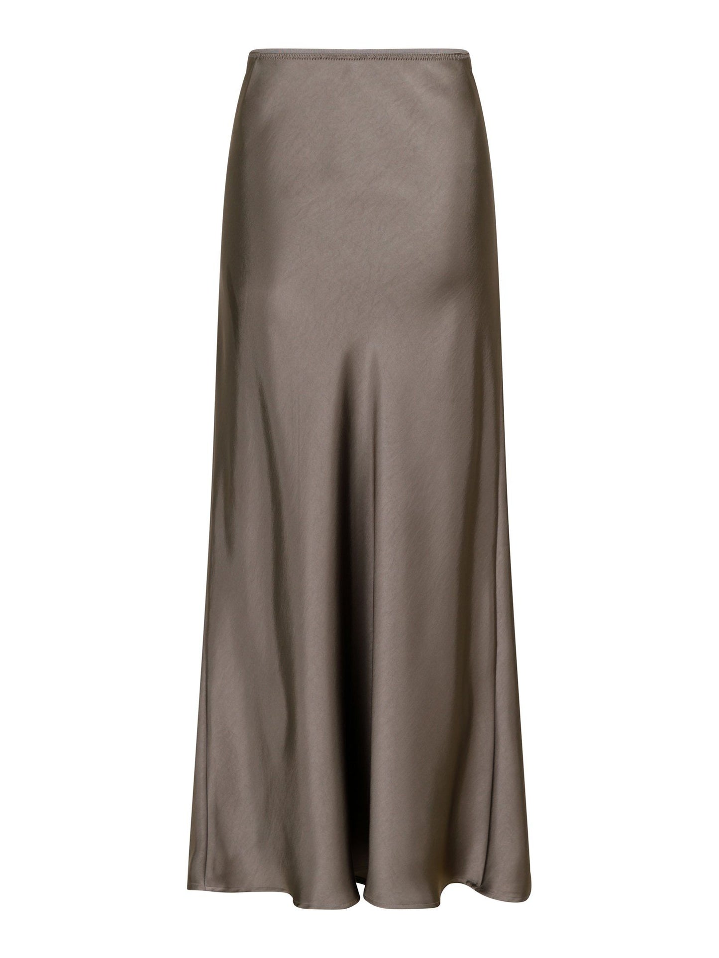 NEO NOIR - VICKY HEAVY SATEEN SKIRT - WARM GREY