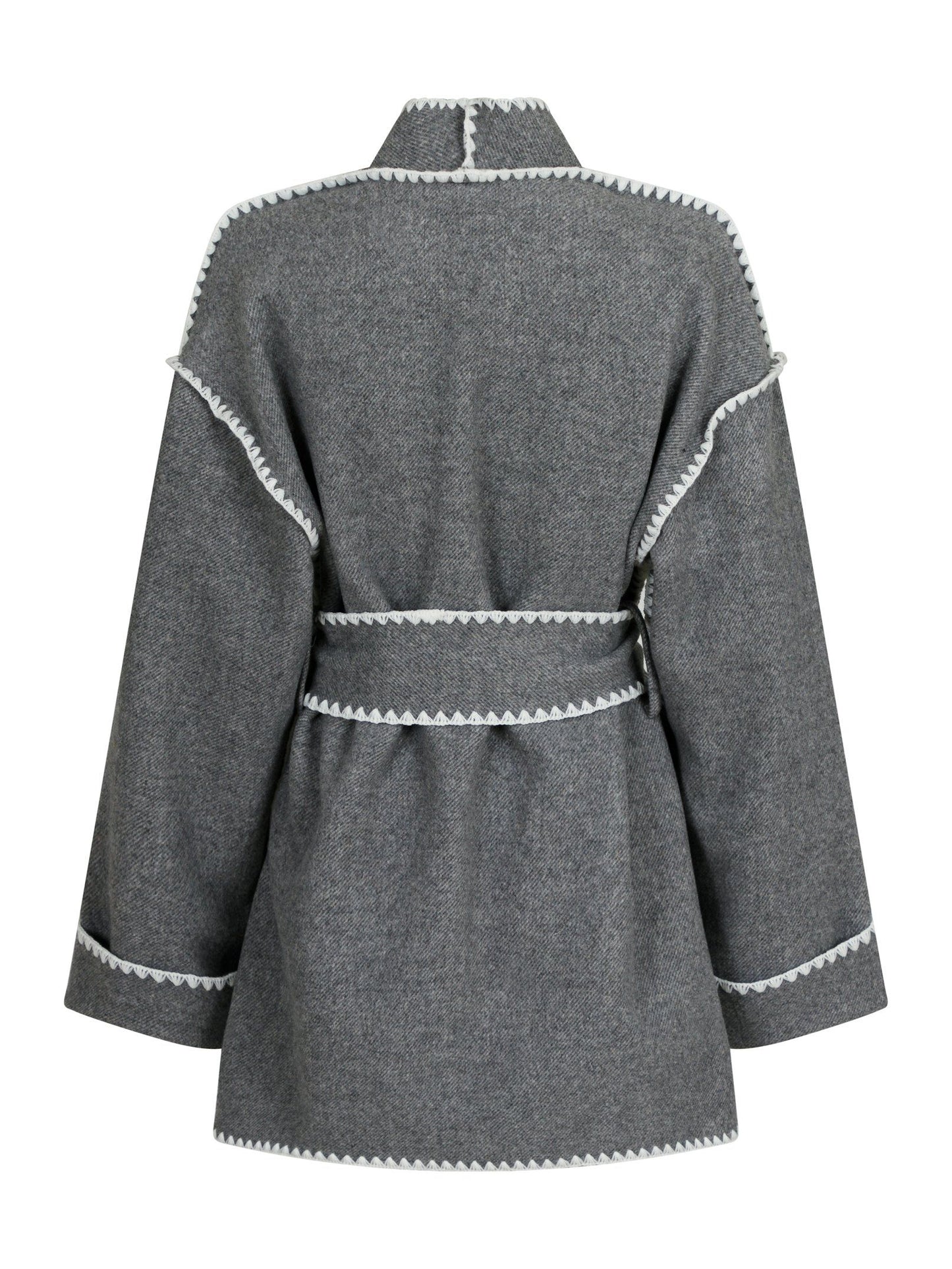 NEO NOIR - FRENCHIE WOOL JACKET - DARK GREY MELANGE