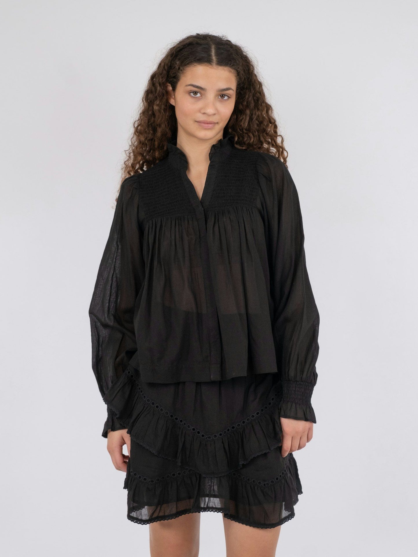 NEO NOIR - JILL S VOILE BLOUS - BLACK