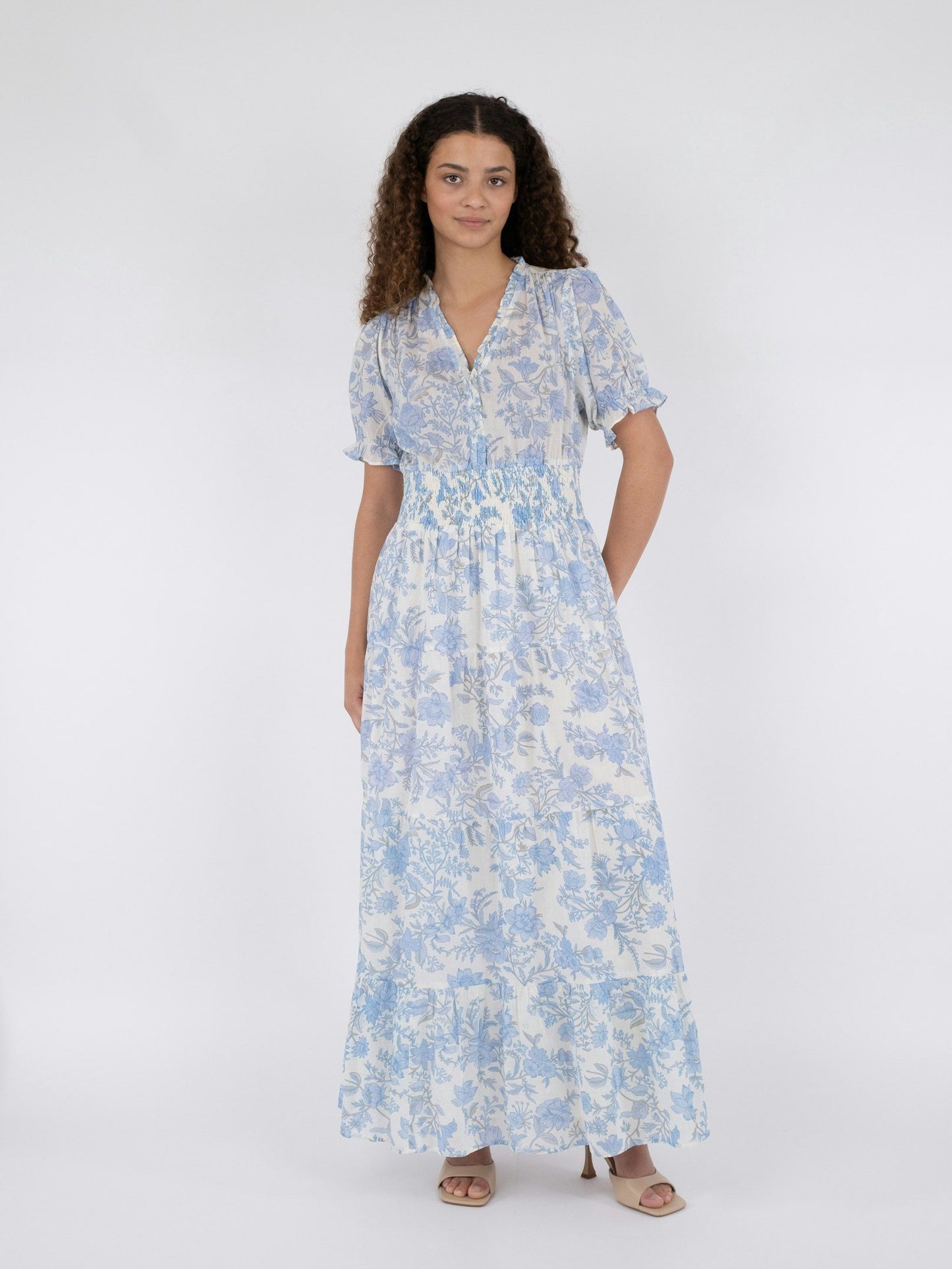 NEO NOIR - KANZA ROSE FIELD DRESS - LIGHT BLUE