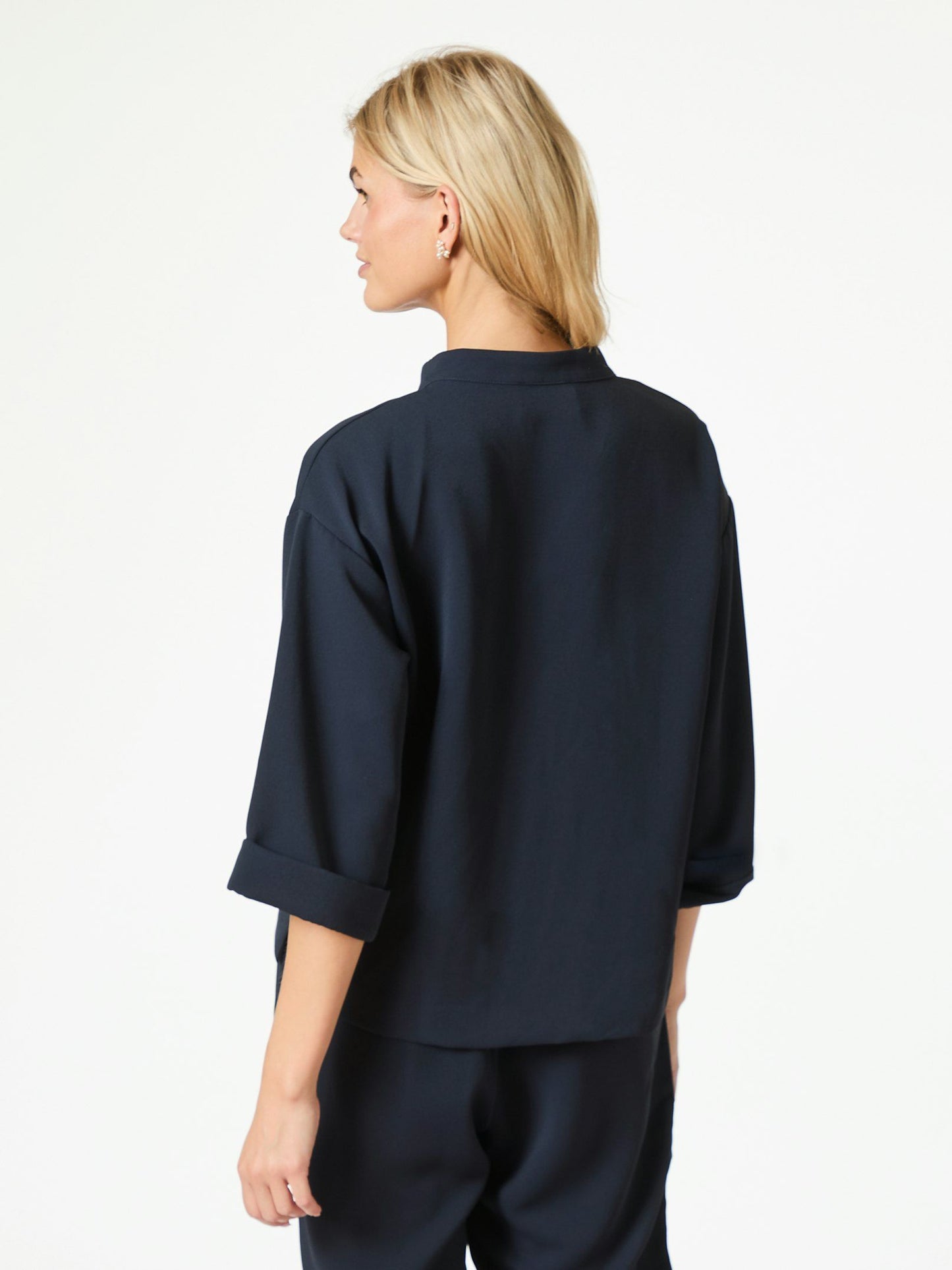 NEO NOIR - LUMA CREPE BLOUSE - NAVY